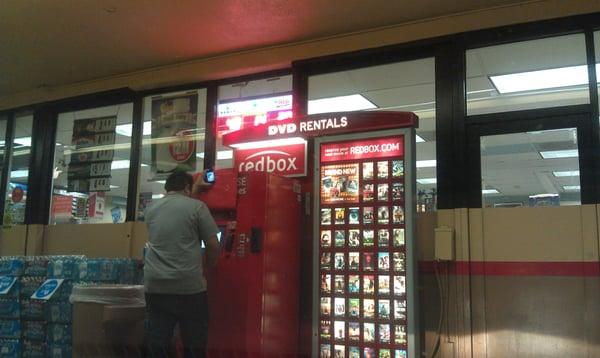 Redbox outside.