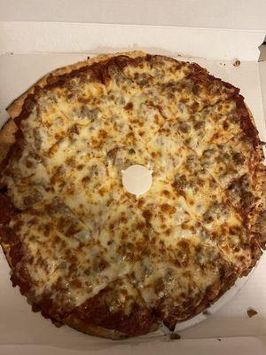 extra Cheese and Sausage Pizza