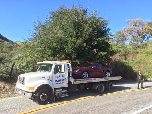 Getting towed from the twisties...