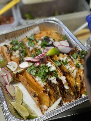 Birria Tacos with cheese. Birria Tacos near me