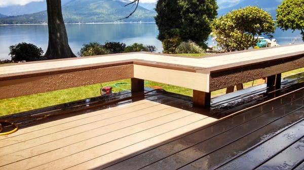 Deck with custom benches