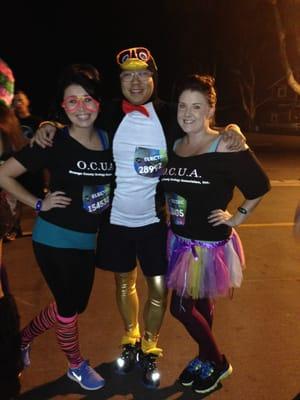 2013 Halloween Electric 5K Run.  Marissa Link, Back Office Manager (Left) Jenna Williams, LVN (right)