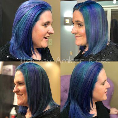 1 month fadeout from teal and purple, refreshed with a color bomb