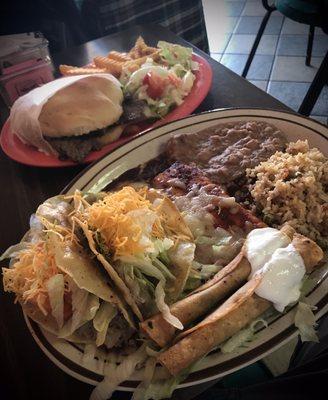 Mex plate and torta