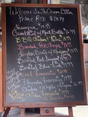 Daily specials