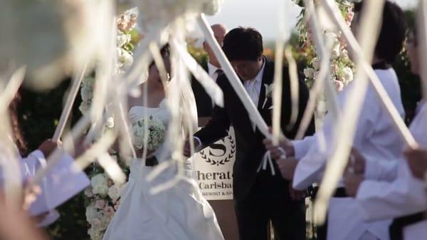 Screenshot from "Jieun & Jacky's" wedding video