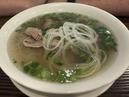 Pho with flank, brisket, beef