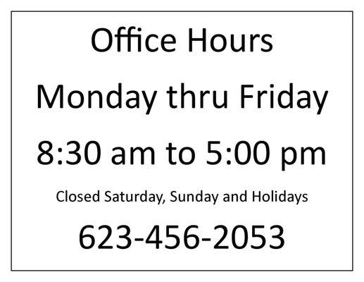 New office hours.