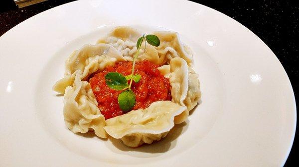 Steammed shrimp dumplings.