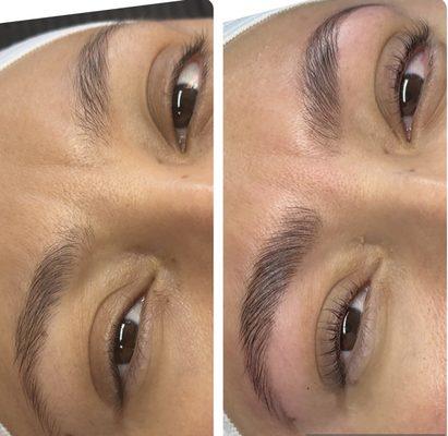 Brow lamination & lash lift & tint