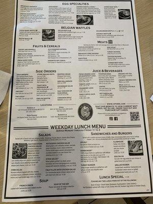 Menu 7/22