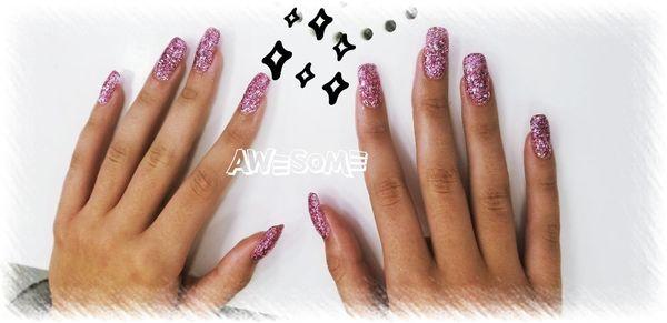 Tip set* with  Swarovski Pink Glitter***