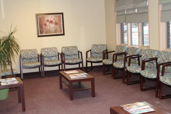 Clean welcoming waiting room, lots of good magazines to read