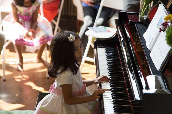 This sweet girl is truly an inspiration! She began reading music at 4 years old and cannot wait for her next recital.