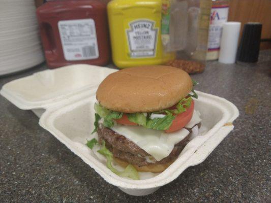 $7.50 for this wonderful double hamburger ..