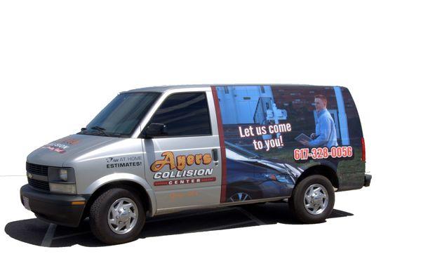 Our Mobile Estimator Van comes to you.