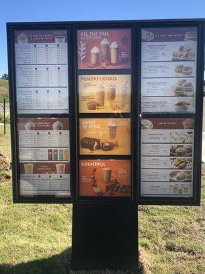 Scooter's Coffee, MWC:  Outside Drive-Thru Menu