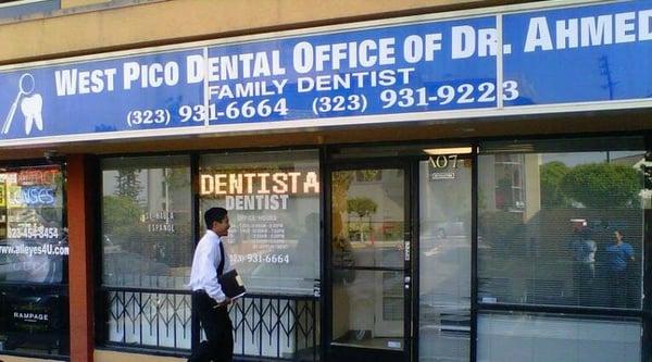 Office located at the corner of Pico blvd., and La brea avenue.