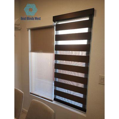 Zebra shade motorized, roller shade