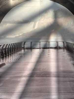 Tunnels behind the falls