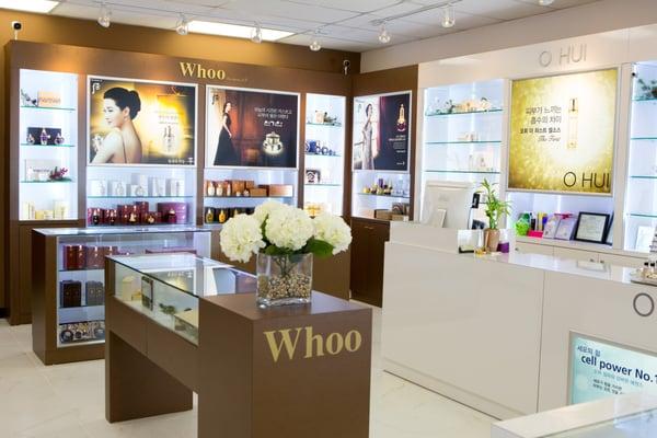 Inside the store - Products from The History of Whoo and OHUI