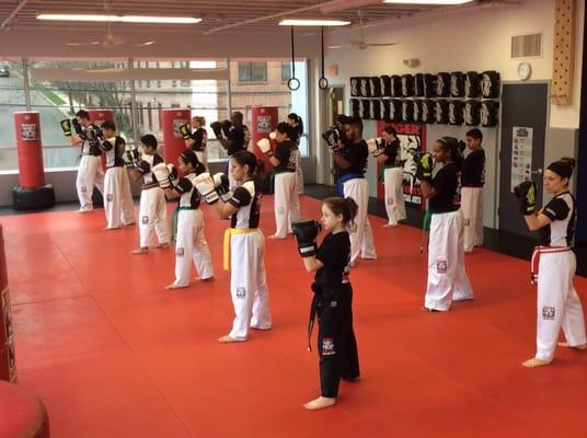 Adult kickboxing class