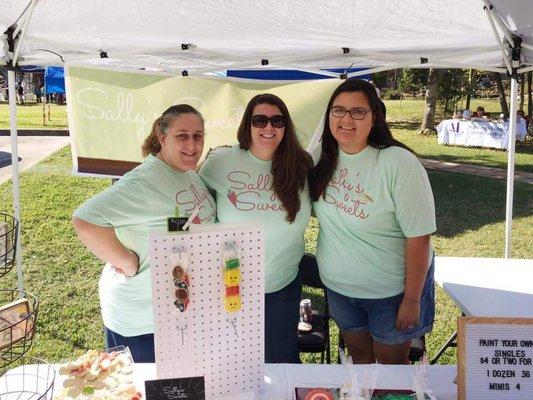 The market was a success and Sally loved her shirts.