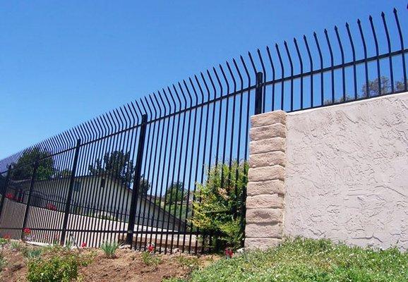 This wrought iron pool fence was installed in Escondido Hills for a local community pool.