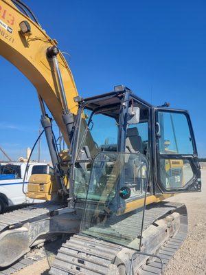 heavy equipment glass