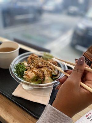 Large Poke Bowl (4 Scoops) & Miso Soup