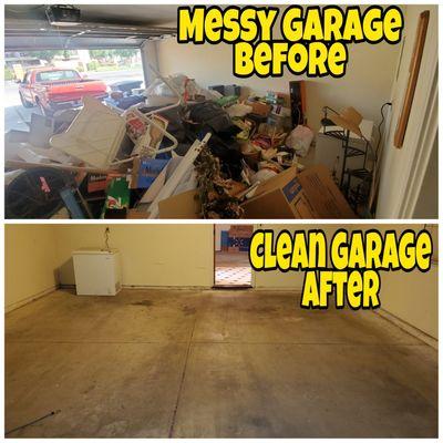 Garage clean outs, whole house cleanouts or yard clean outs we do it all