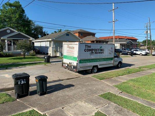 The TCN truck and my new little compost bin!