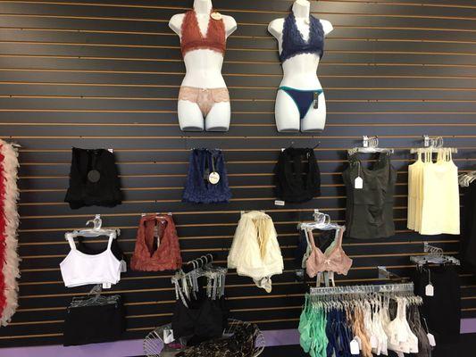 Bralettes in an assortment of colors