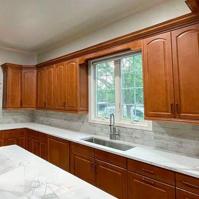 Kitchen Backsplash Installation.