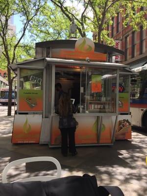 Saffron Grill Mediterranean Cuisine - Food cart on 16th Street Mall