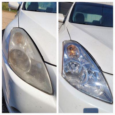 We polish headlights!