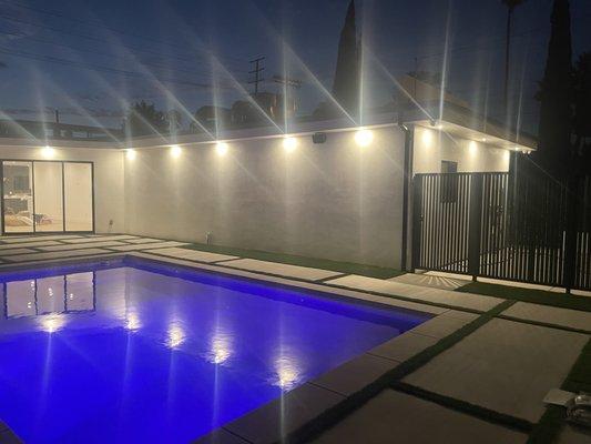 Backyard&Pool night vision 
 Prestige California builders.inc