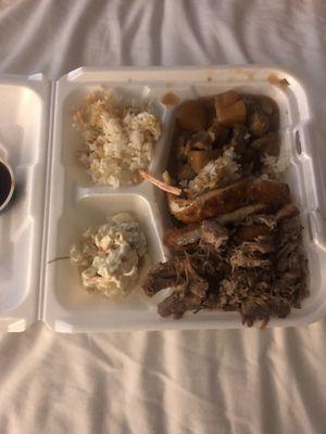 Three meat plate