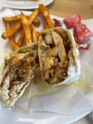 CH SHAW WRAP and French Fries