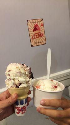 Blueberry pie & strawberry cheesecake