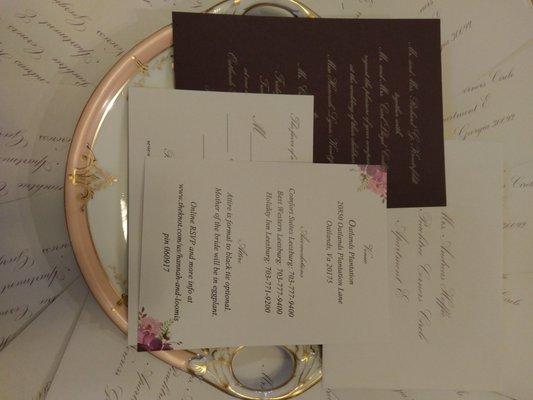 Bride loves her invitation suite!