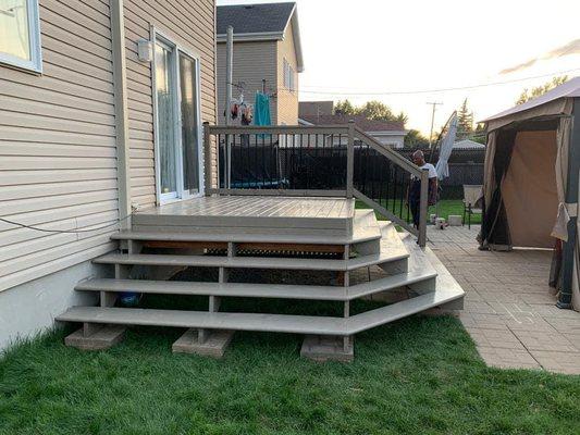 Deck stairs installation