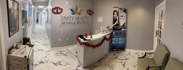 Inside view of Unity Health lobby