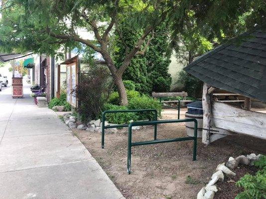 Bike travelers can park in our Garden area bike racks while grabbing a healthy lunch or snack.