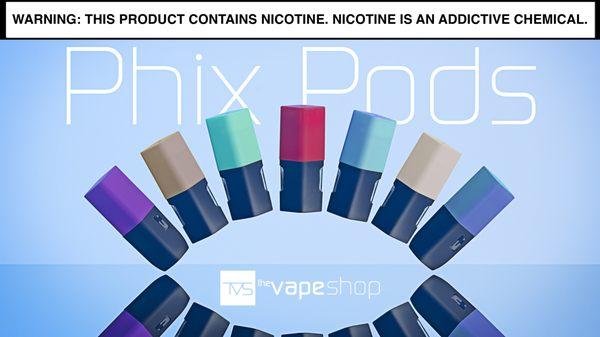 Phix Pods are now available at The Vape Shop. Pick some up today!