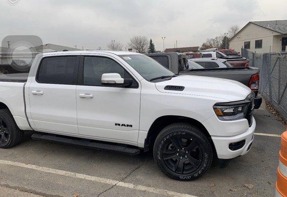 2020 Dodge Ram White with night edition.