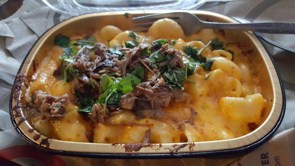 Brisket mac and cheese. Good portion size. It was filling.