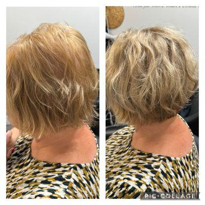 Hair toppers before and after