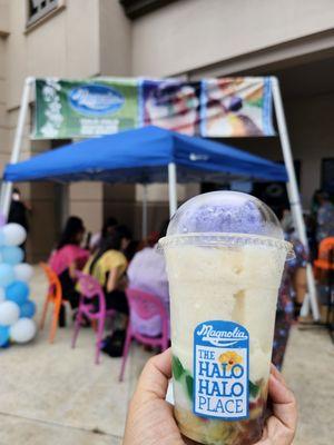 Free halohalo to the first 50 customers with purchase