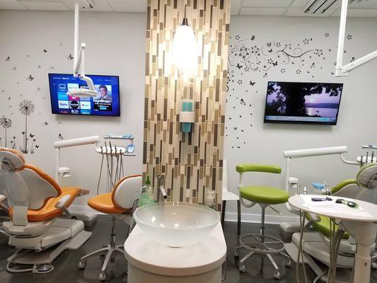 High-tech treatment rooms